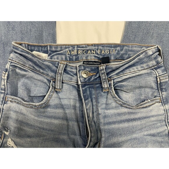 American Eagle Jeans Next Level Stretch Women's Size 2 Super High Rise Jegging - Picture 2 of 15